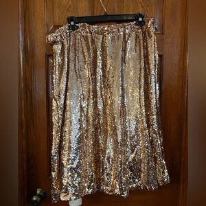 Society Plus 26/38 Gold Sequins Midi Skirt Today I An Confident Skirt